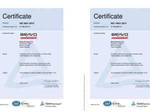 Bravo Europa s.r.o – ISO 9001, ISO 14001