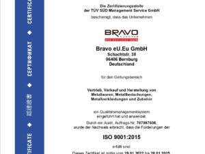 BRAVO Německo úspěšně prošlo ISO recertifikací